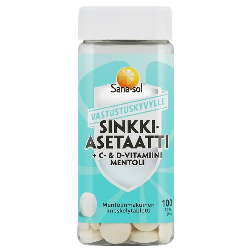 Sana-sol Sinkkiasetaatti + C- & D-vitamiini