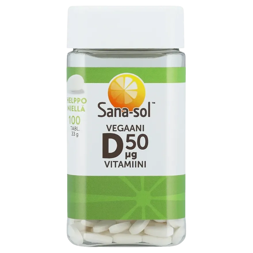 Sana-sol Vegaani D-vitamiini 50 mikrog