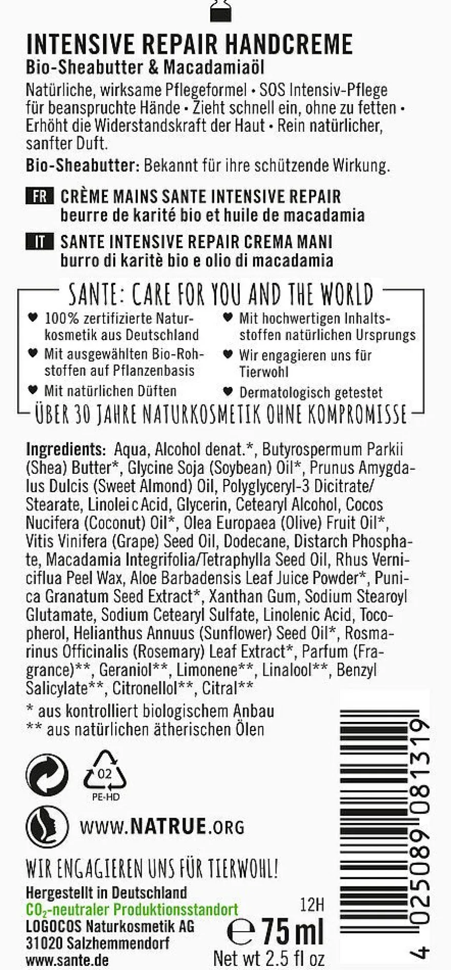 Sante Käsivoide Intensive Repair