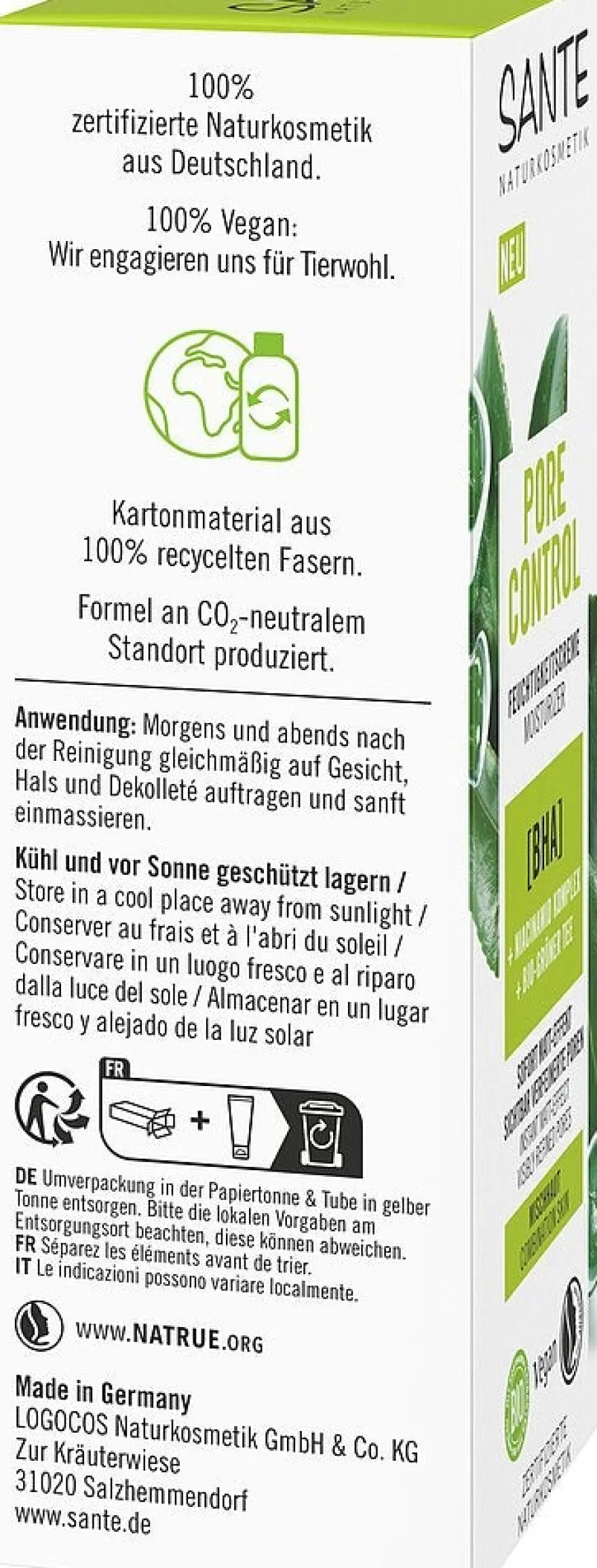 Sante Pore Control Kosteusvoide