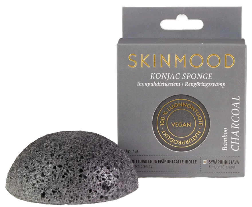 SkinMood Magical Konjac Sponge Bamboo Charcoal