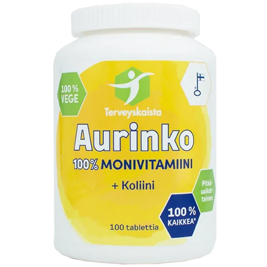 Terveyskaista Aurinko 100% Monivitamiini + Koliini