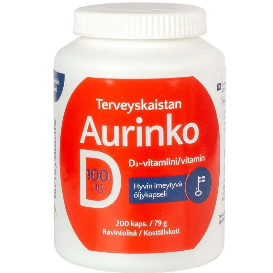 Terveyskaista D-vitamiini 100 mikrog