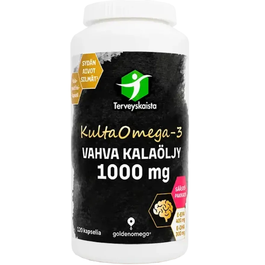 Terveyskaista KultaOmega-3 Vahva kalaöljy 1000 mg