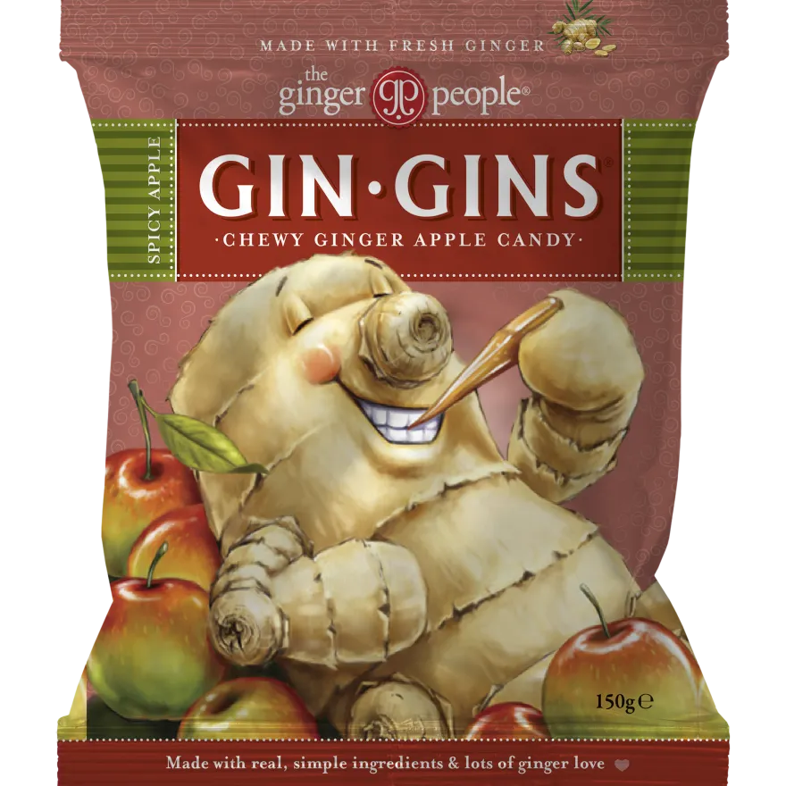 The Ginger People Gin Gins Chewy Ginger Apple (Parasta ennen 30.10.2026)