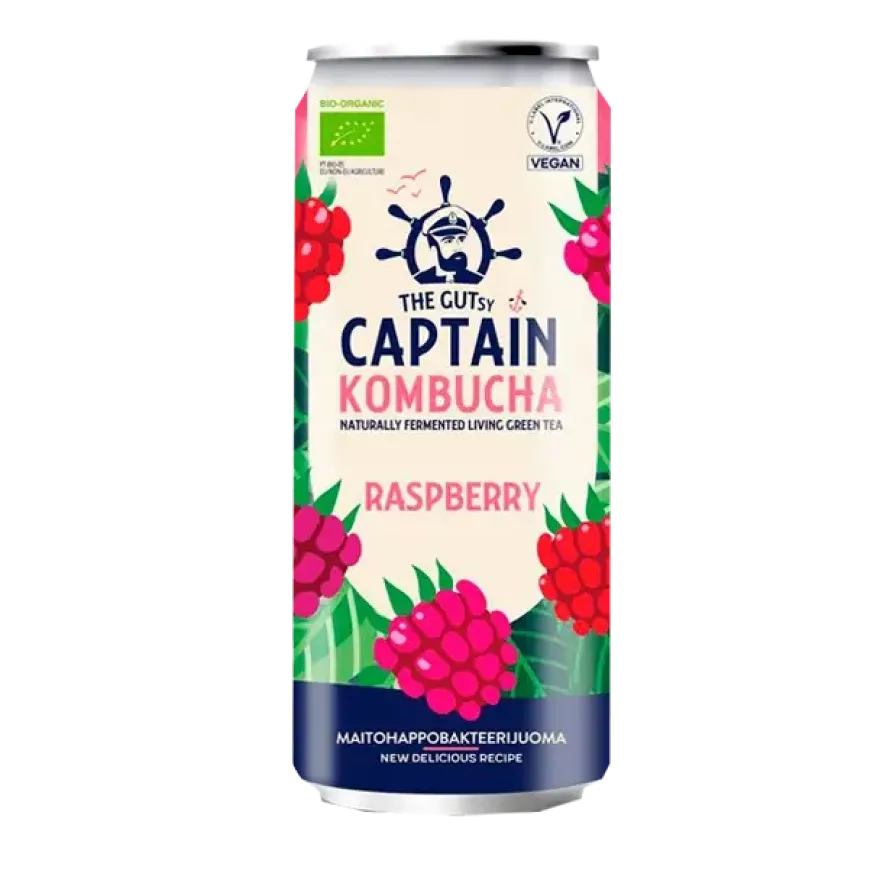 The Gutsy Captain Luomu Kombucha Raspberry