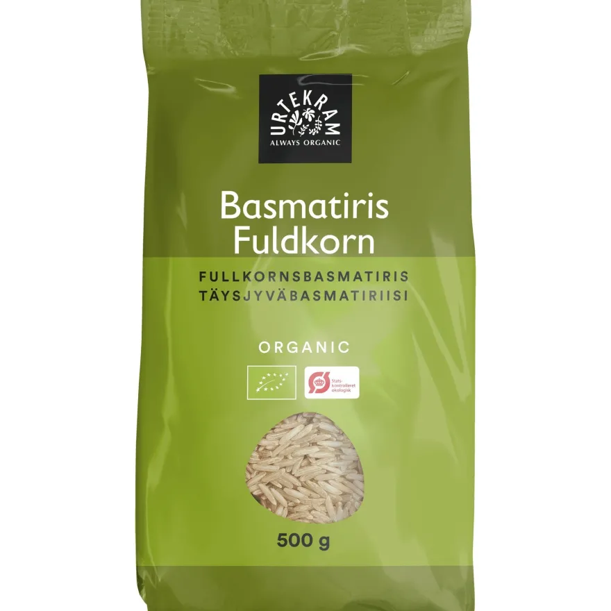 Urtekram Luomu Basmati täysjyväriisi