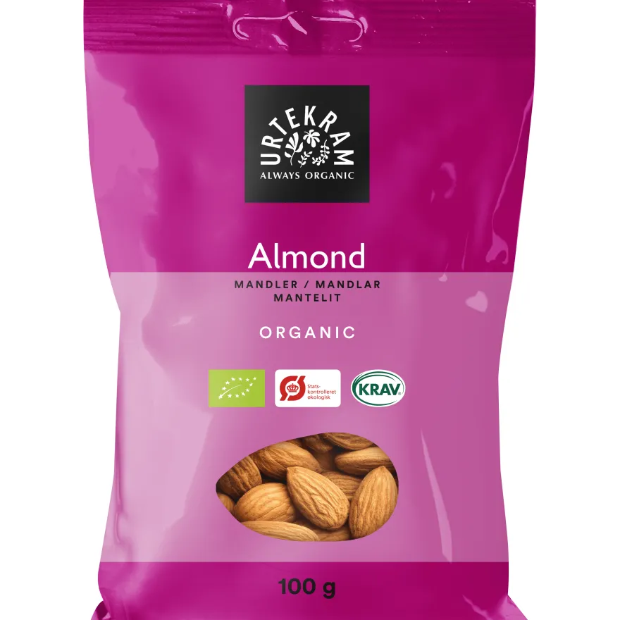 Urtekram Luomu Manteli - 100 g (Parasta ennen 23.10.2026)