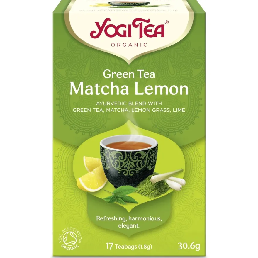 YogiTea Luomu Green Matcha Lemon tee