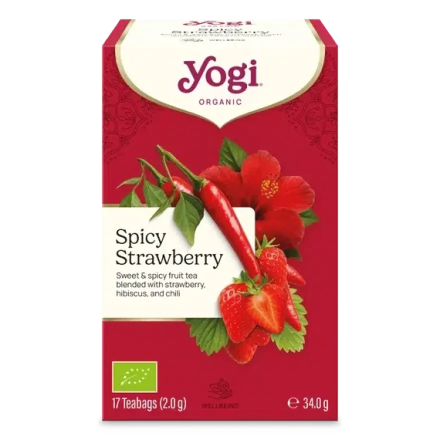 YogiTea Spicy Strawberry Luomuhauduke